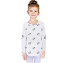 American Football Ball Motif Print Pattern Kids  Long Sleeve Tee View1