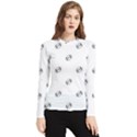 American Football Ball Motif Print Pattern Women s Long Sleeve Rash Guard View1