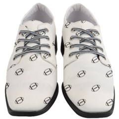 American Football Ball Motif Print Pattern Women Heeled Oxford Shoes by dflcprintsclothing