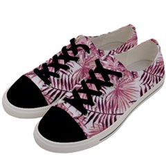 Pink Leaves Men s Low Top Canvas Sneakers by goljakoff