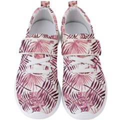 Pink Leaves Men s Velcro Strap Shoes by goljakoff