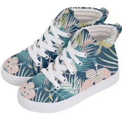 Abstract Flowers Kids  Hi-top Skate Sneakers by goljakoff