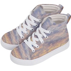 Cloudscape Photo Print Kids  Hi-top Skate Sneakers by dflcprintsclothing