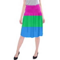 Polysexual Pride Flag Lgbtq Midi Beach Skirt by lgbtnation