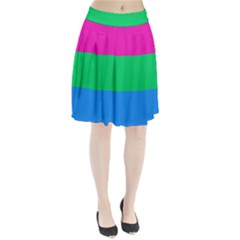 Polysexual Pride Flag Lgbtq Pleated Skirt by lgbtnation