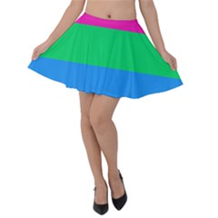 Polysexual Pride Flag Lgbtq Velvet Skater Skirt by lgbtnation