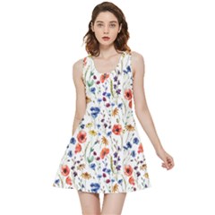 Flowers Pattern Inside Out Reversible Sleeveless Dress by goljakoff