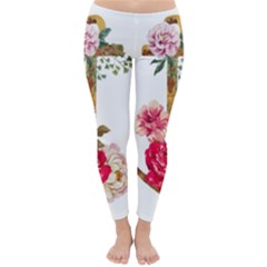 Flowers Anchor Classic Winter Leggings by goljakoff