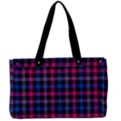 Bisexual Pride Checkered Plaid Canvas Work Bag by VernenInk