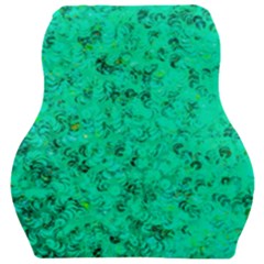 Aqua Marine Glittery Sequins Car Seat Velour Cushion  by essentialimage