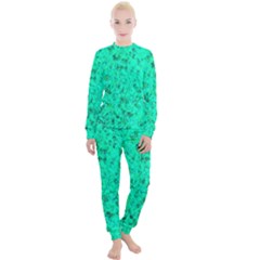 Aqua Marine Glittery Sequins Women s Lounge Set by essentialimage