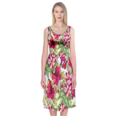 Rose Blossom Midi Sleeveless Dress by goljakoff