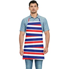 Patriotic Ribbons Kitchen Apron by Mariart