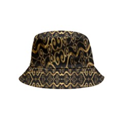 Luxury Golden Oriental Ornate Pattern Bucket Hat (kids) by dflcprintsclothing