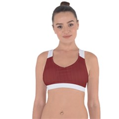 Berry Red & White - Cross String Back Sports Bra by FashionLane