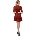 Berry Red & White - Belted Shirt Dress View2