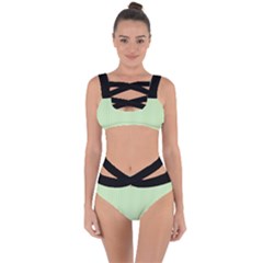 Tea Green & Black - Bandaged Up Bikini Set  by FashionLane