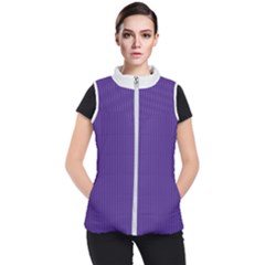 Spanish Violet & White - Women s Puffer Vest by FashionLane