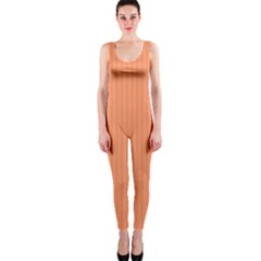 Atomic Tangerine & Black - One Piece Catsuit by FashionLane