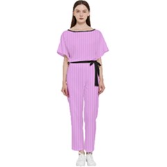 Blossom Pink & Black - Batwing Lightweight Jumpsuit by FashionLane