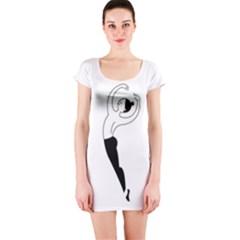 Classical Ballet Dancers Short Sleeve Bodycon Dress by Mariart