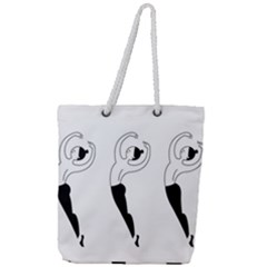 Classical Ballet Dancers Full Print Rope Handle Tote (large) by Mariart