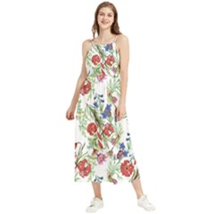 Flowers Pattern Boho Sleeveless Summer Dress by goljakoff