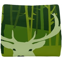 Forest Deer Tree Green Nature Seat Cushion by HermanTelo