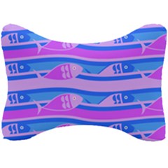 Fish Texture Blue Violet Module Seat Head Rest Cushion by HermanTelo