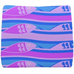 Fish Texture Blue Violet Module Seat Cushion by HermanTelo