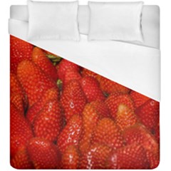 Colorful Strawberries At Market Display 1 Duvet Cover (king Size) by dflcprintsclothing