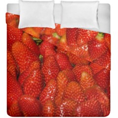 Colorful Strawberries At Market Display 1 Duvet Cover Double Side (king Size) by dflcprintsclothing