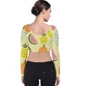 Fruit Velvet Long Sleeve Crop Top View2