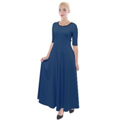 Aegean Blue - Half Sleeves Maxi Dress by FashionLane