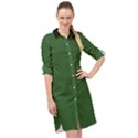 Basil Green - Long Sleeve Mini Shirt Dress View1