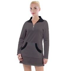 Ash Grey - Women s Long Sleeve Casual Dress by FashionLane