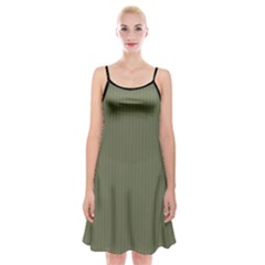 Calliste Green - Spaghetti Strap Velvet Dress by FashionLane