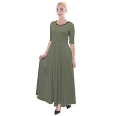 Calliste Green - Half Sleeves Maxi Dress by FashionLane