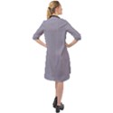 Coin Grey - Long Sleeve Mini Shirt Dress View2