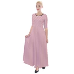 Baby Pink - Half Sleeves Maxi Dress by FashionLane