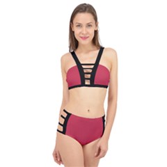 French Raspberry Red - Cage Up Bikini Set by FashionLane