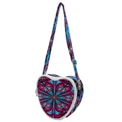 Fractal Flower Heart Shoulder Bag by Sparkle