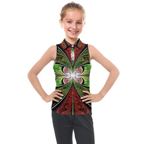 Fractal Design Kids  Sleeveless Polo Tee by Sparkle