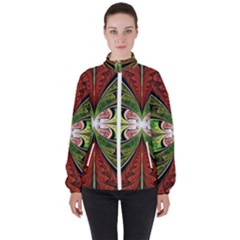 Fractal Design Women s High Neck Windbreaker by Sparkle