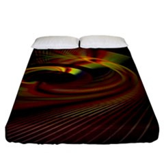 Fractal Illusion Fitted Sheet (king Size) by Sparkle