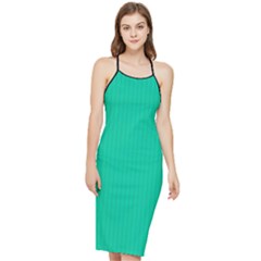 Caribbean Green - Bodycon Cross Back Summer Dress by FashionLane