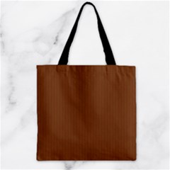 Caramel Cafe Brown - Zipper Grocery Tote Bag by FashionLane