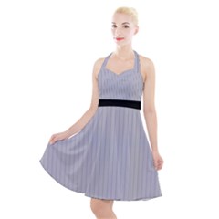 Cloudy Grey - Halter Party Swing Dress  by FashionLane