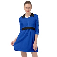 Absolute Zero Blue - Mini Skater Shirt Dress by FashionLane