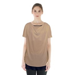 Wood Brown - Skirt Hem Sports Top by FashionLane